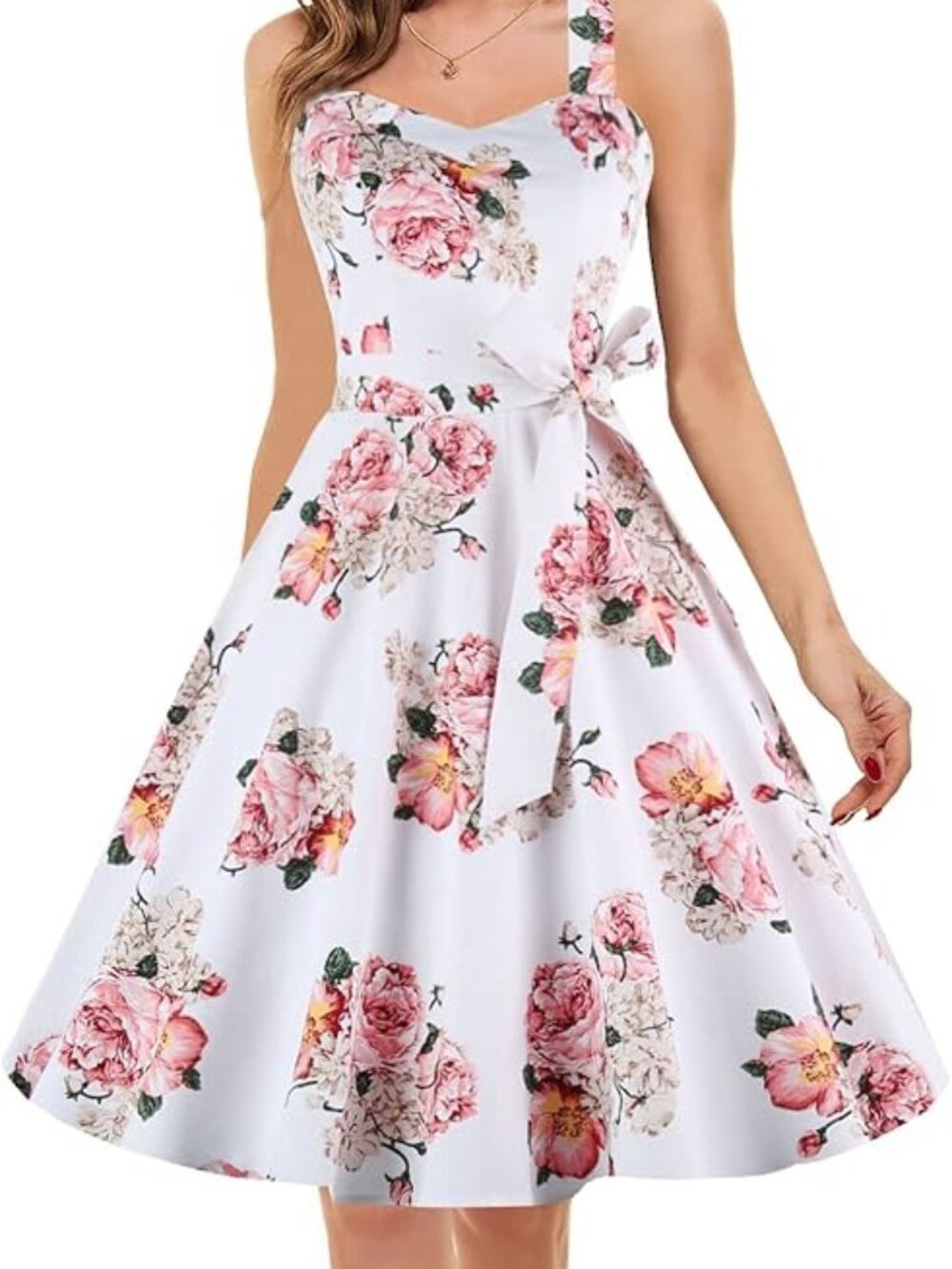 Women'sVintage Polka Audrey Dress‎ 1950s Halter Retro Cocktail Dress